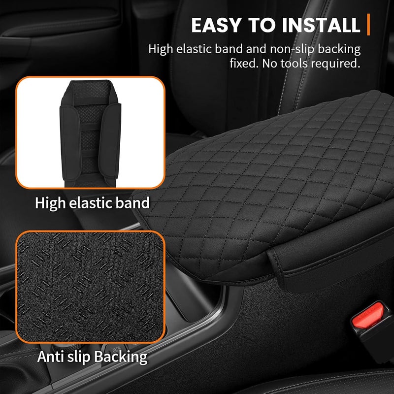 Rilsen Custom for Center Console Cover Kia Sorento 2026 2025 2024 2023 2022 2021 Armrest Cover Accessories PU Leather Armrest Seat Box Cover Protector with Pockets Storage Bag - Image 5